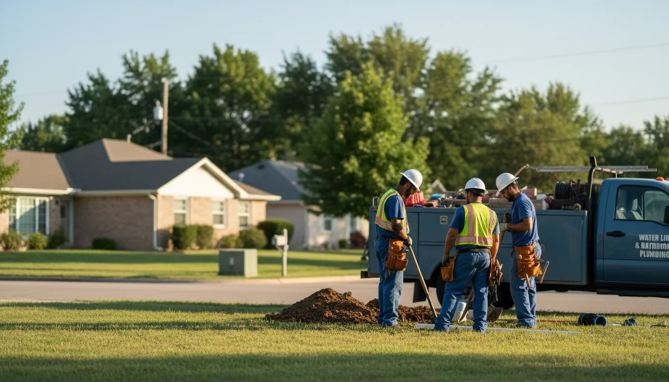 Residential water line and bathroom plumbing service in Plymouth, WA